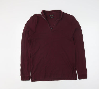 Massimo Womens Dutti Maroon Polo Classic Fit Size L