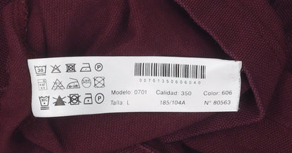 Massimo Womens Dutti Maroon Polo Classic Fit Size L