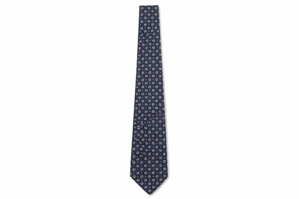 Austin Reed Men's Blue Silk Geometric Designer Tie