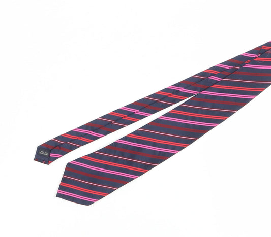 Dehavilland Men's Multicoloured Striped Silk Tie