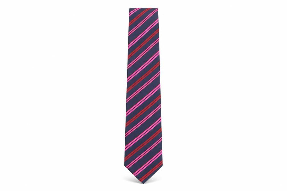Dehavilland Men's Multicoloured Striped Silk Tie