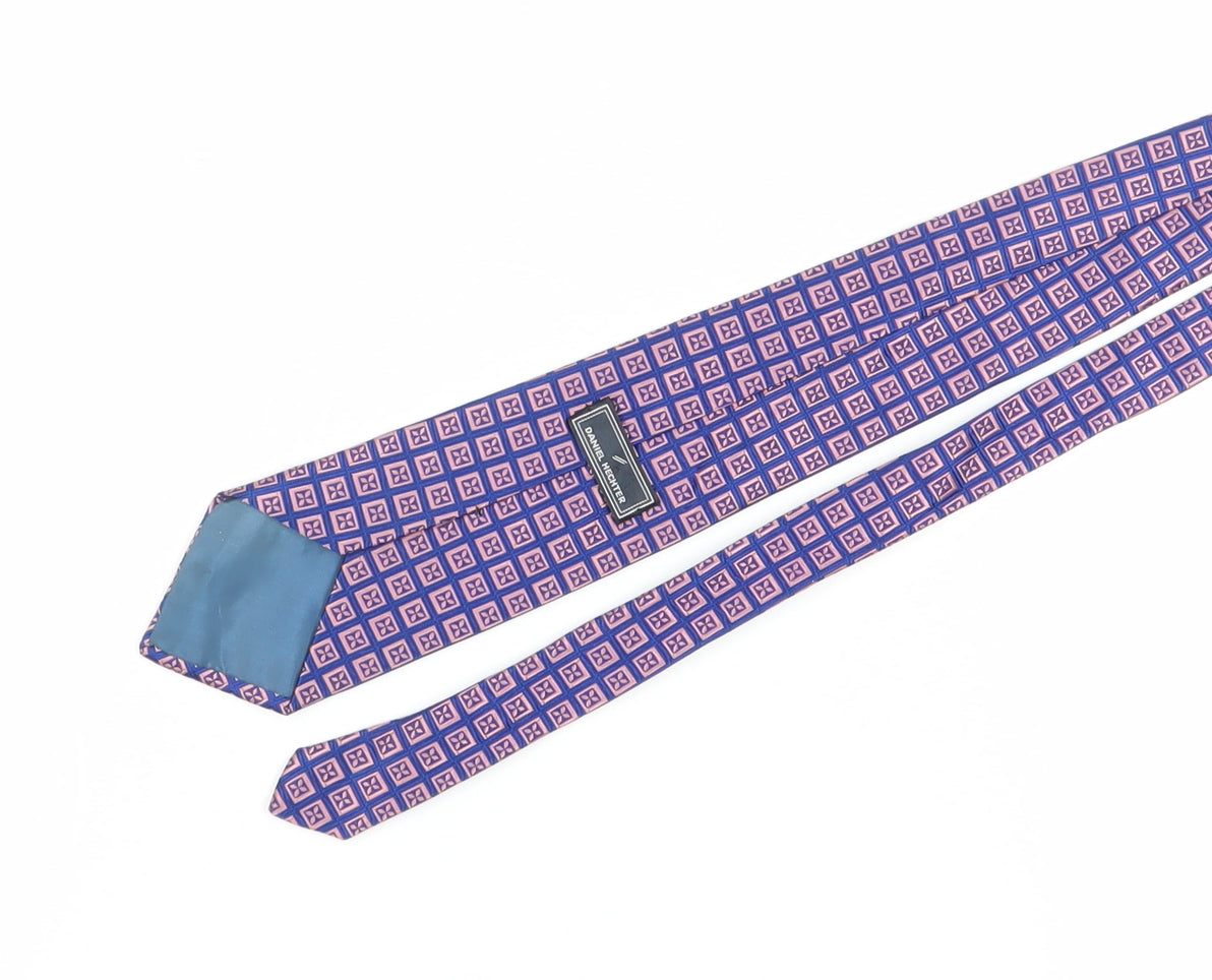 Daniel Hechter Men's Blue Silk Geometric Tie