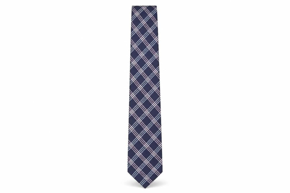 Daniel Hechter Men's Blue Plaid Silk Tie One Size