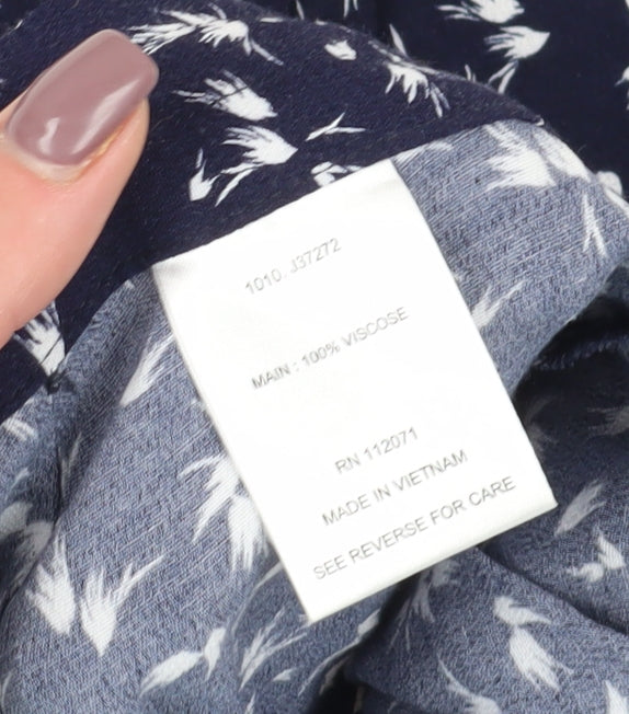 Jigsaw Women's Blue Floral Cropped Trousers, Size 8