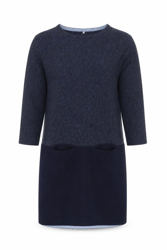 No Label Women's Blue Knit Shift Dress Size 14