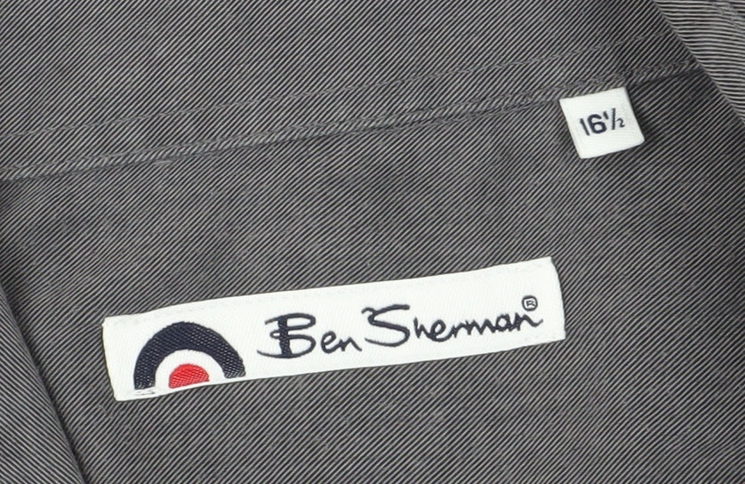 Ben Sherman Men's Grey 16.5 Regular Button-Up Shirt
