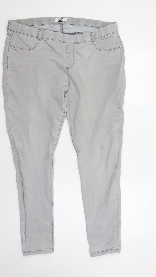 Dorothy Perkins Women's Grey Plus Size Skinny Jeans