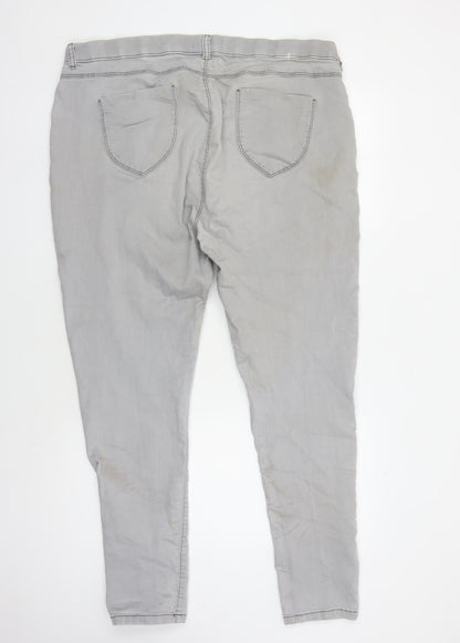 Dorothy Perkins Women's Grey Plus Size Skinny Jeans