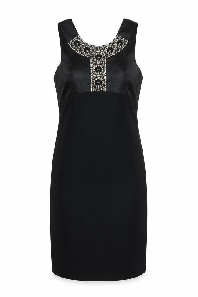 BD Women's Black Beaded Sheath Dress Size 12