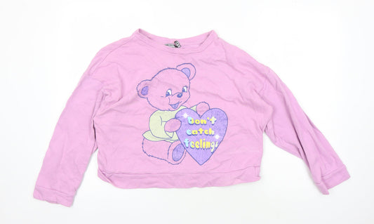 ASOS Women's Pink Cartoon Jumper Size 12 Petite