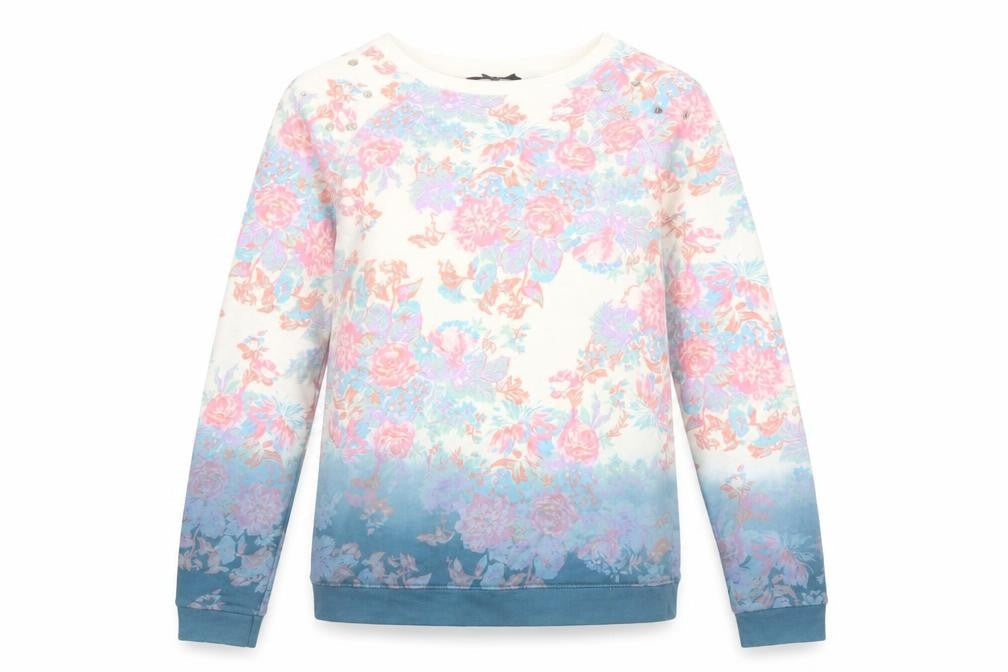 Topshop Women's Multicoloured Floral Pullover Jumper