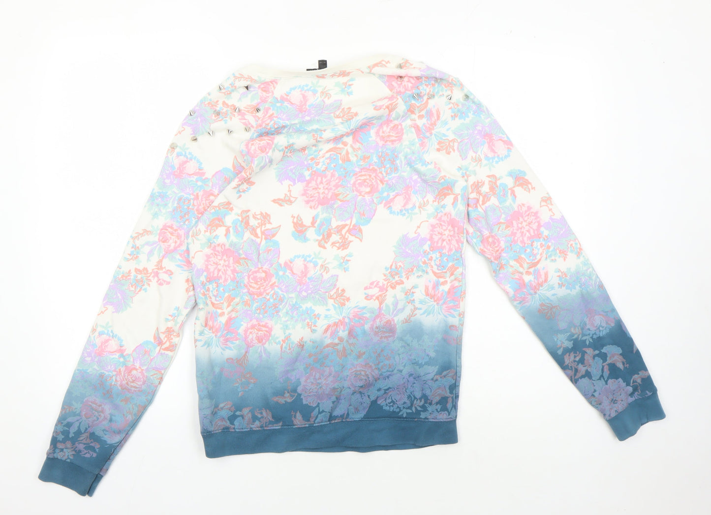 Topshop Women's Multicoloured Floral Pullover Jumper