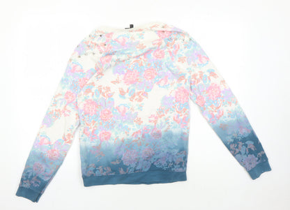 Topshop Women's Multicoloured Floral Pullover Jumper