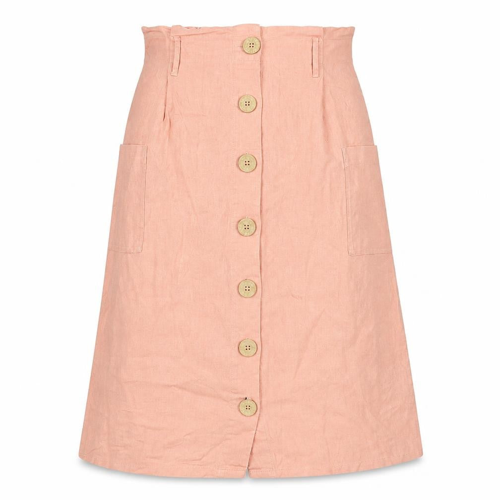 Fat Face Women's Pink A-Line Midi Skirt Size 10