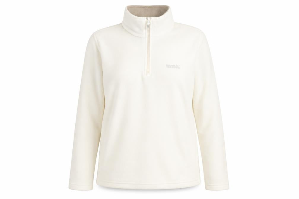Regatta Women's Ivory Fleece 1/4 Zip Sweatshirt Size 12