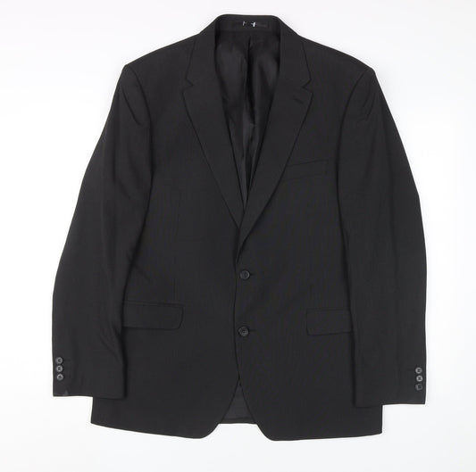 Thomas Nash Men's Black Regular Fit Blazer 42R
