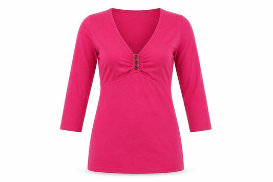 Boden Pink Wool Blouse Women's Size 14 V-Neck
