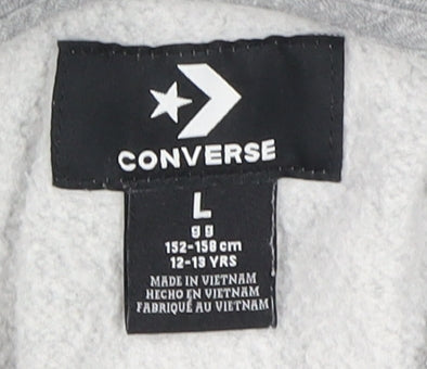 Converse Boys Grey Full Zip Hoodie L