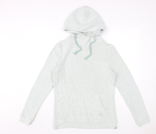 Animal Womens Green Knit Cotton Hoodie, Size 10