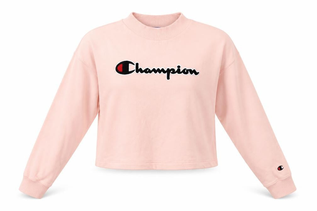 Champion Women's Pink Crew Neck Sweatshirt, M