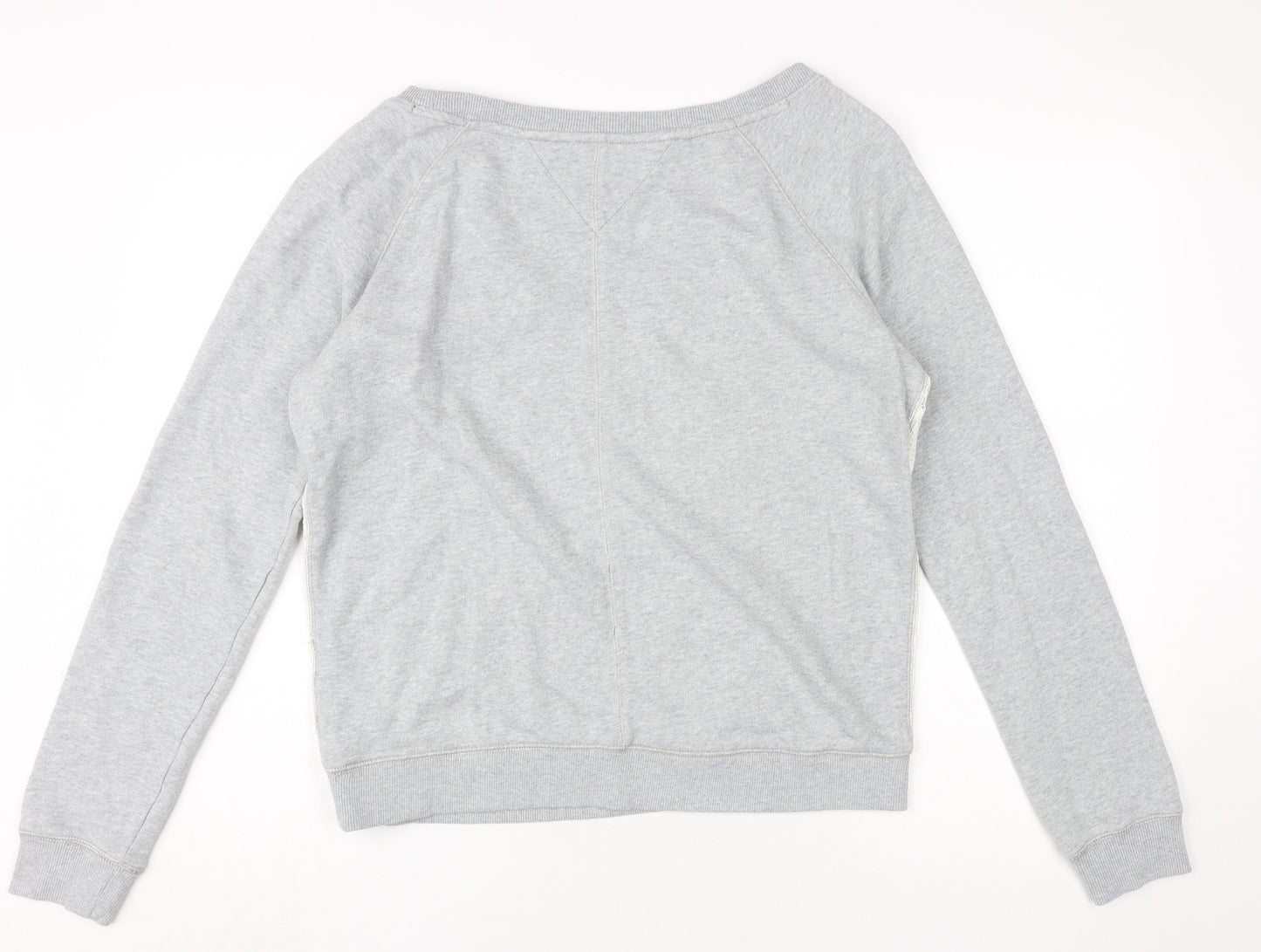 Hilfiger Denim Women's Grey Lace Pullover Sweatshirt L