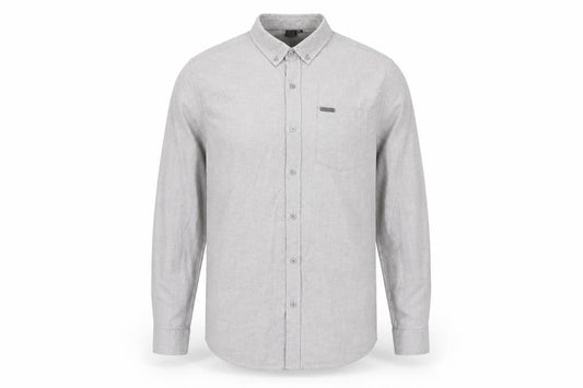 Firetrap Men's Grey Long Sleeve Shirt M Casual