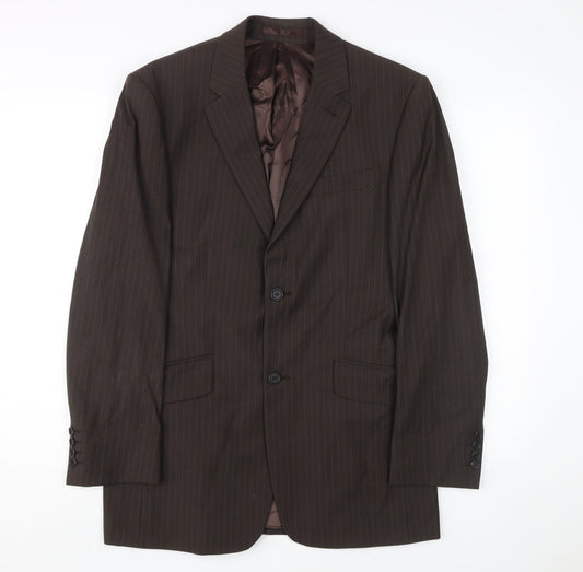 Jasper Conran Men's Brown 38R Striped Blazer Regular Fit