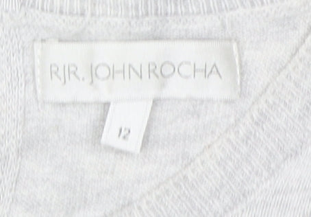 RJR. John Rocha Women's Ivory Cotton Jumper Size 12