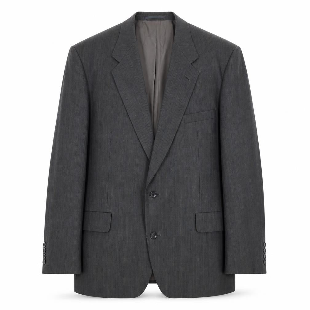 Crombie Men's Grey Wool Blazer 44 Long Formal