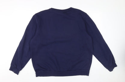 Back view of Puma Men's Blue Pullover Sweatshirt L