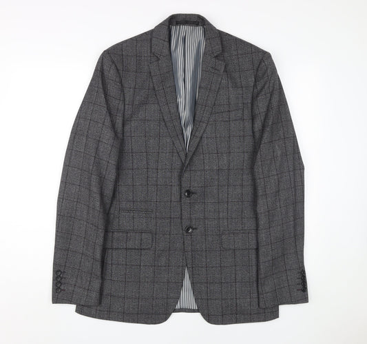 STVDIO Jeff Banks Men's Grey Check Blazer 40L