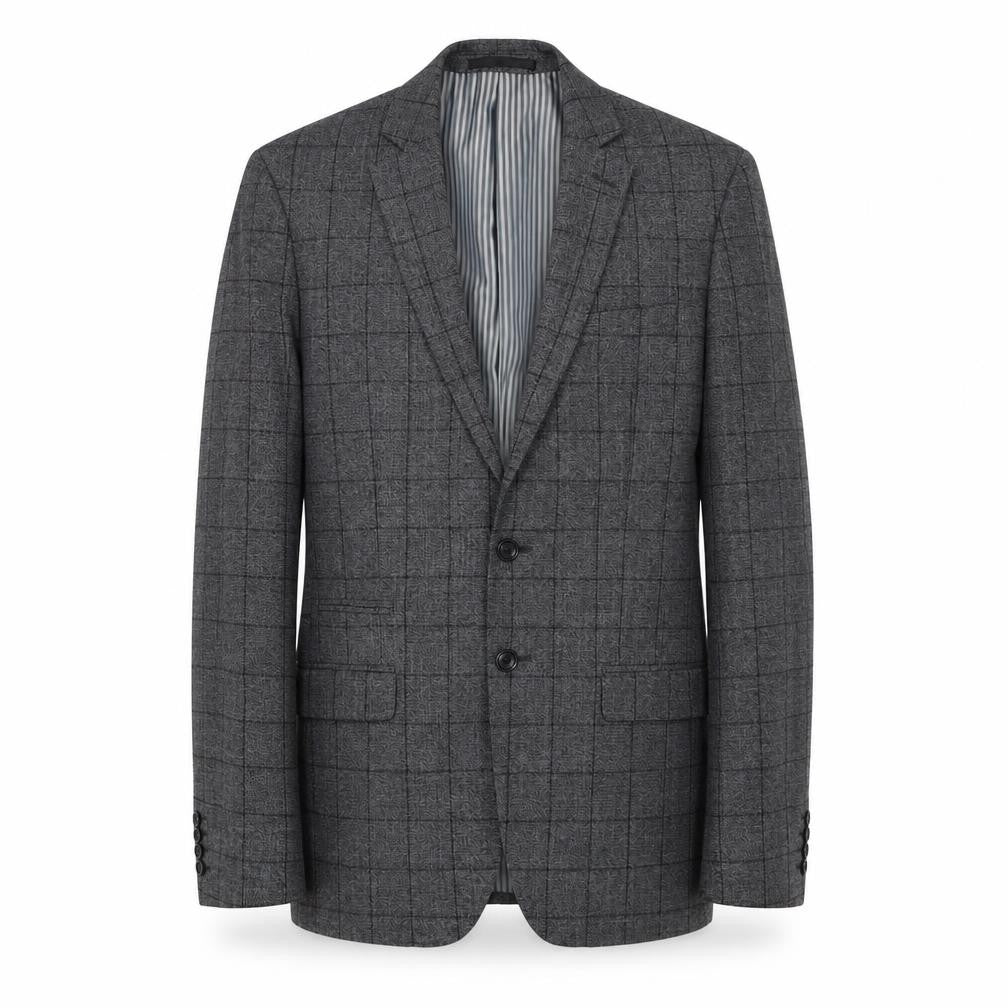 STVDIO Jeff Banks Men's Grey Check Blazer 40L
