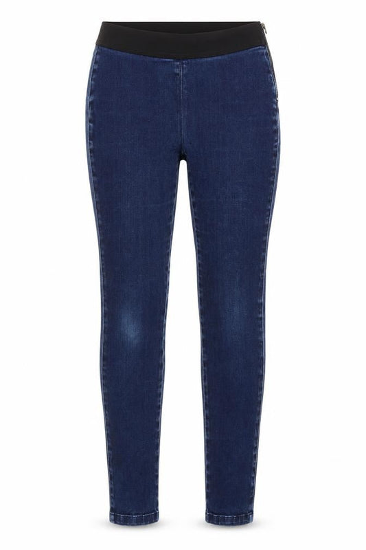 Reiss Women's Blue Skinny Jeans Size 10 Elastic Waist