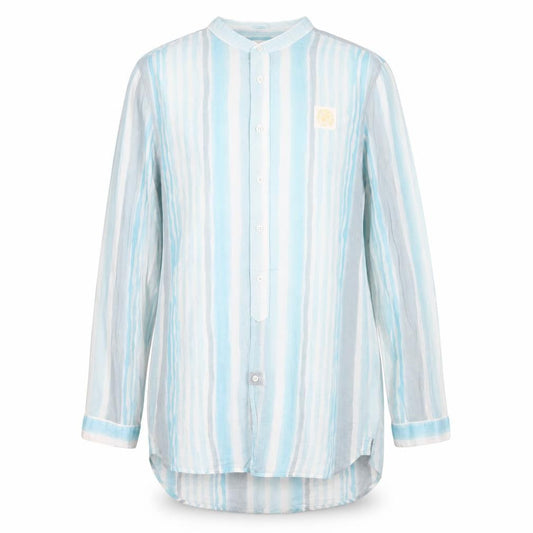 Diesel Women’s Blue Striped Cotton Shirt L