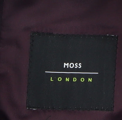 Moss London Men's Purple Blazer Size 38 Regular Fit