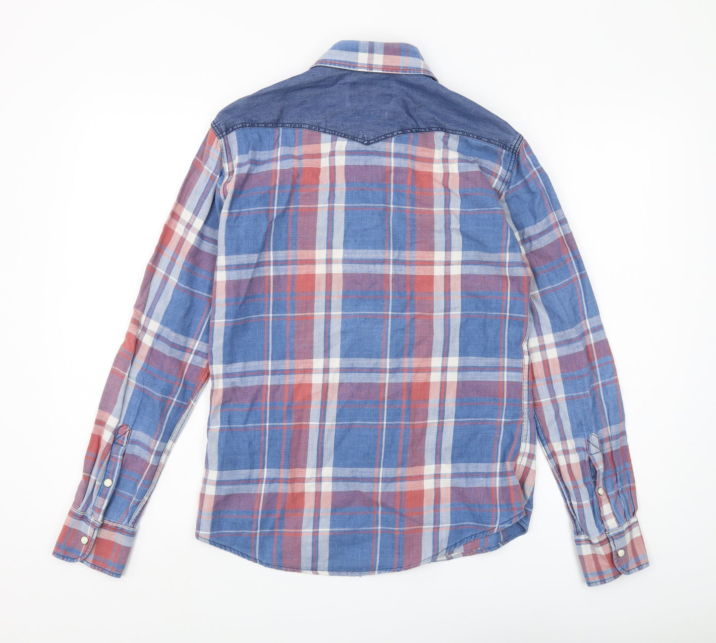 Celio Unisex Multicoloured Slim Plaid Button-Up Shirt S