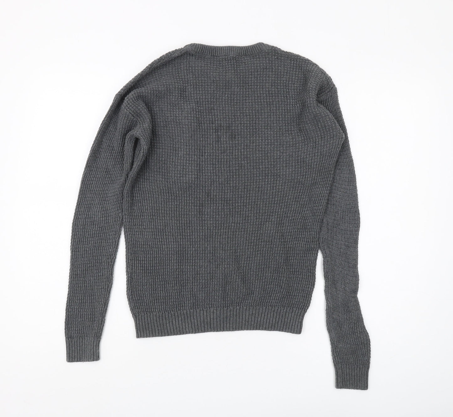 H&M Boys Grey Pullover Jumper, Size 12 Years, Crew Neck