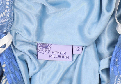Close-up detail of Honor Millburn Women's Blue 12 A-Line Geometric Skirt