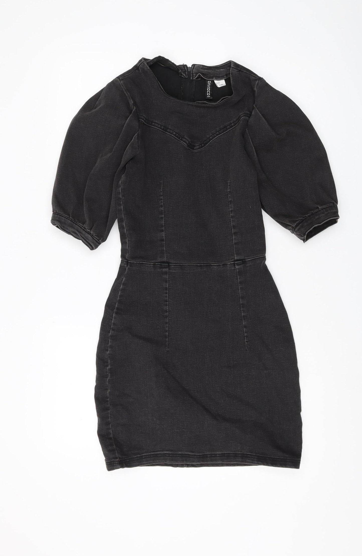 H&M Divided Black Bodycon Dress 8 Women Casual Chic