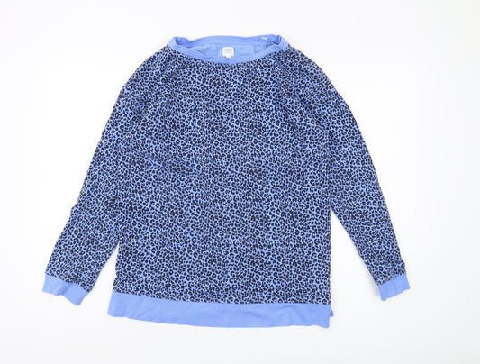 John Lewis Women's Blue Animal Print Pullover Size 10