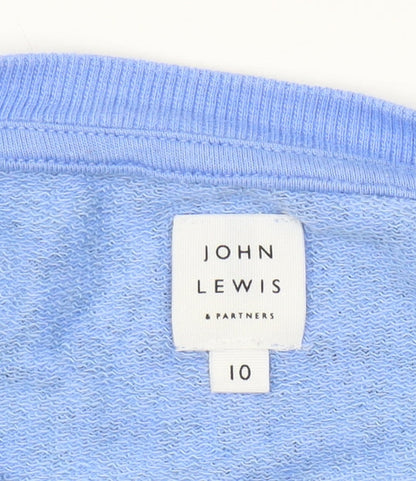 John Lewis Women's Blue Animal Print Pullover Size 10