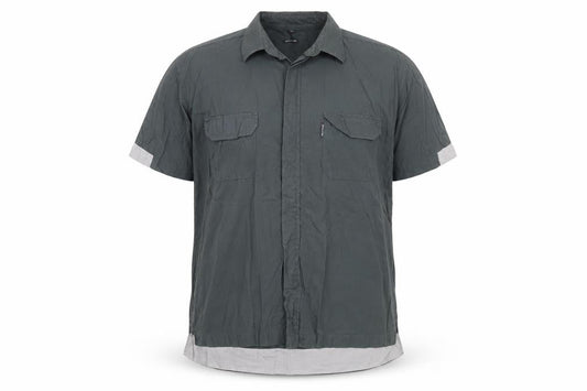 Reute Men's Large Green Short Sleeve Button-Up Shirt