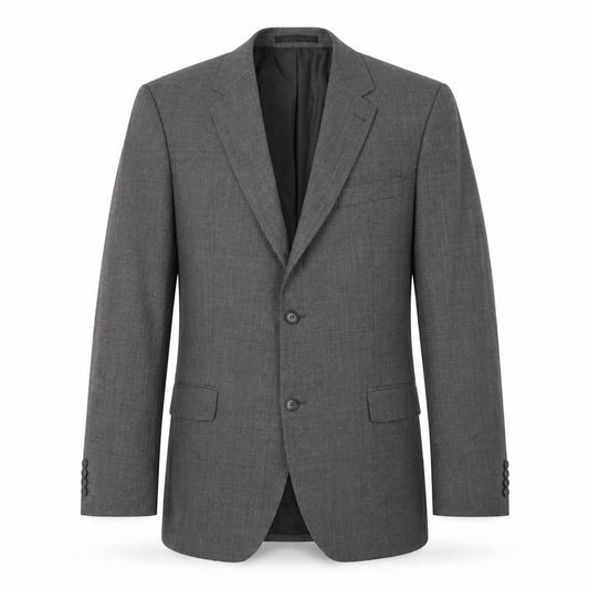 Jeff Banks Men's Grey Single-Breasted Wool Blazer 42L