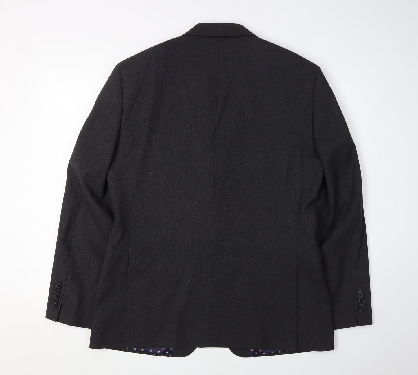 T.M. Lewin Men’s Black Regular Fit Wool Blazer 41R