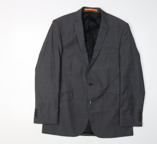 Ben Sherman Men's Grey Wool Blend Suit Jacket Size 40 Regular