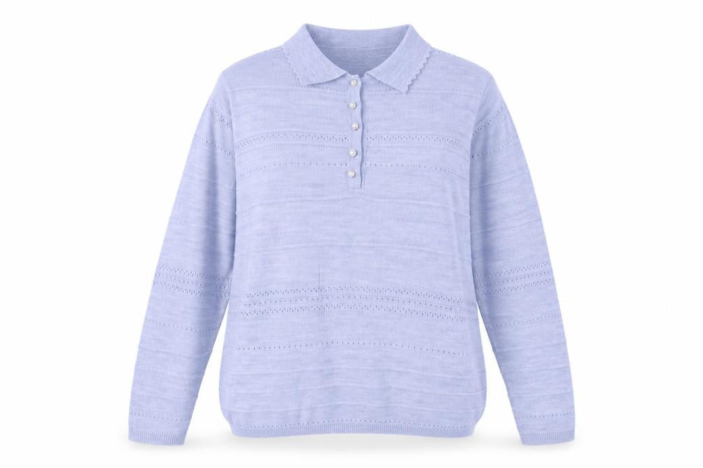 Honor Millburn Women's Purple Henley Jumper S