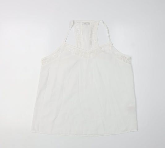 JDY Women's White Camisole Tank - Size 12, Polyester