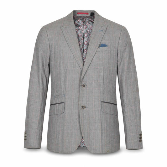 Ted Baker Men's Grey Check Blazer Size 3 - Stylish Elegance