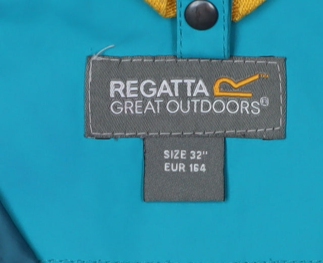 Regatta Men's Blue Hooded Waterproof Jacket 164