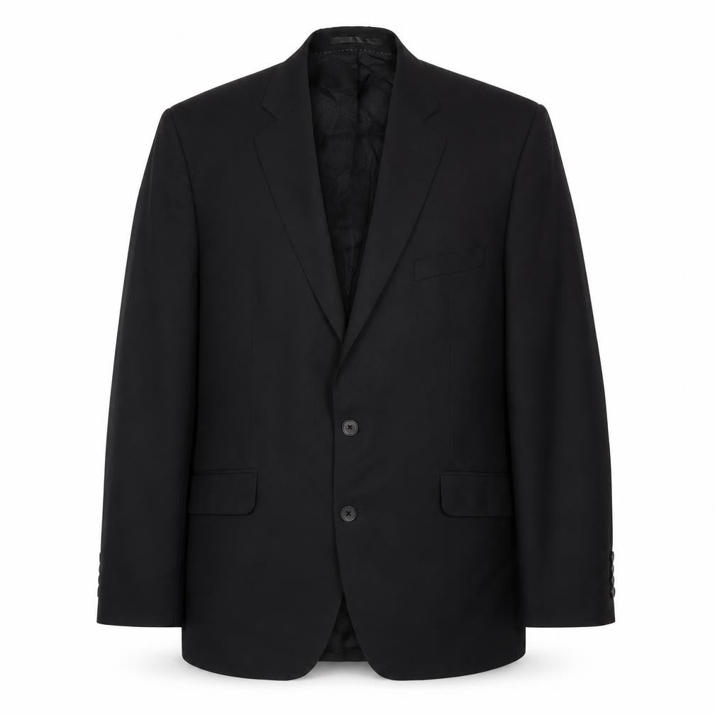 Jaeger Men's Black 44 Long Wool Blazer